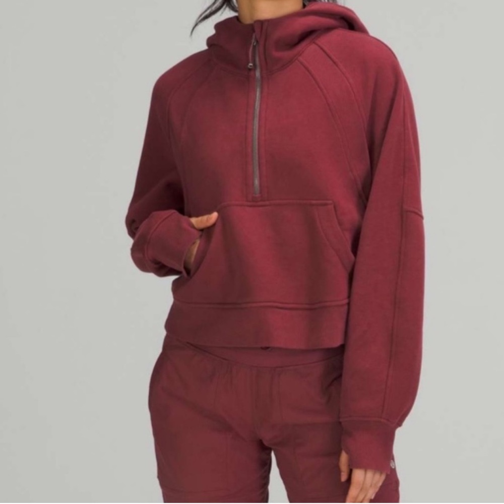 lululemon athletica Burgundy Half-Zip Hoodie